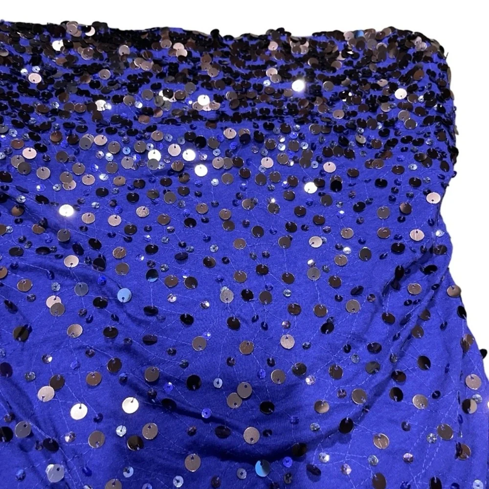 EXPRESS 🪩 Sparkling Sequined Strapless Sleevele Tube Top w/Shelf bra Small NWT - Picture 4 of 4